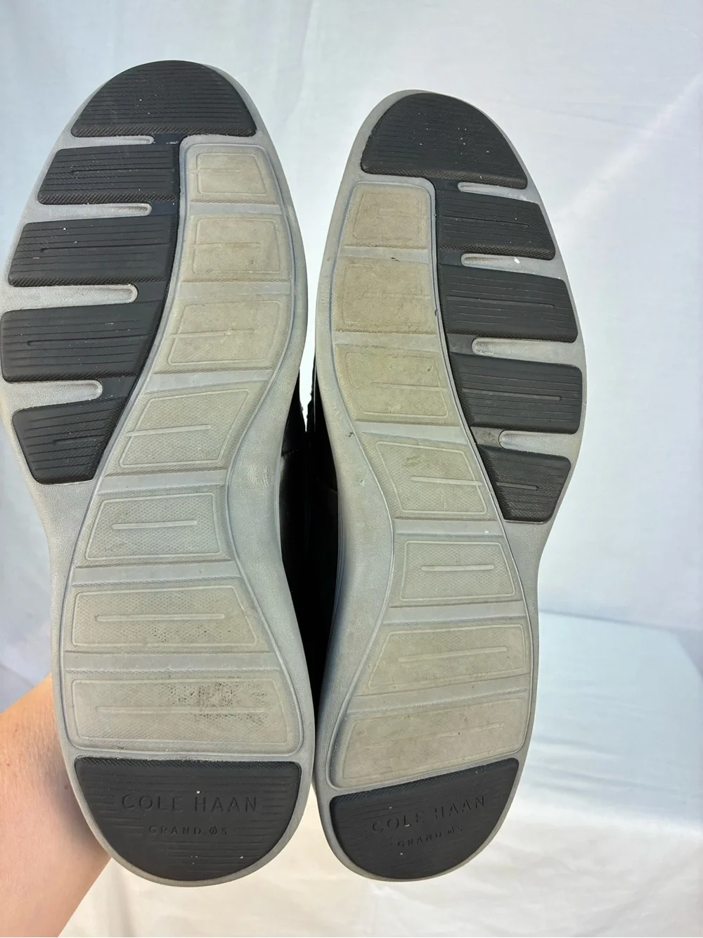 Cole Haan Venetian Loafers Black Leather Gray Outsole 13